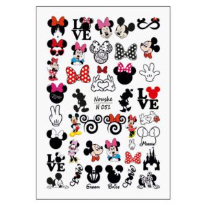 لنز ناخن نوشه مدل میکی موس کد N051