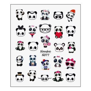 لنز ناخن نوشه مدل پاندا کد N077