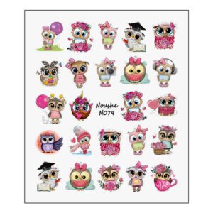 لنز ناخن نوشه مدل جغد کد N079