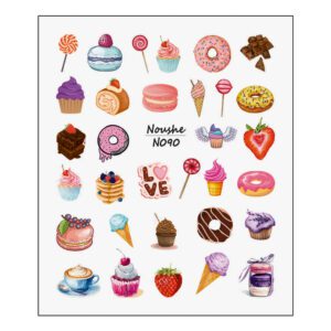 لنز ناخن نوشه مدل دونات کد N090