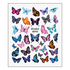 لنز ناخن نوشه مدل پروانه کد N095