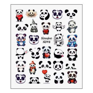 لنز ناخن نوشه مدل خرس پاندا کد N098