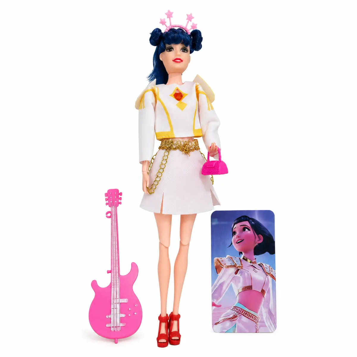 عروسک مفصلی Zoey شکارچیان شیطان کیپاپ همراه کیف و گیتار