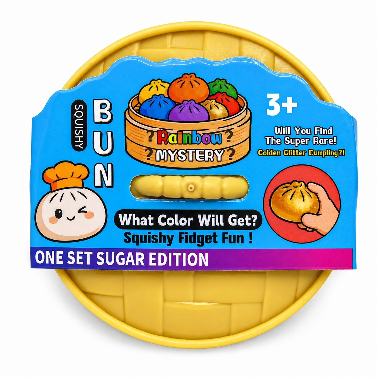 بسته‌بندی اسکویشی شانسی دامپلینگ اکلیلی Rainbow Mystery قطر ۶۵ میلی‌متر