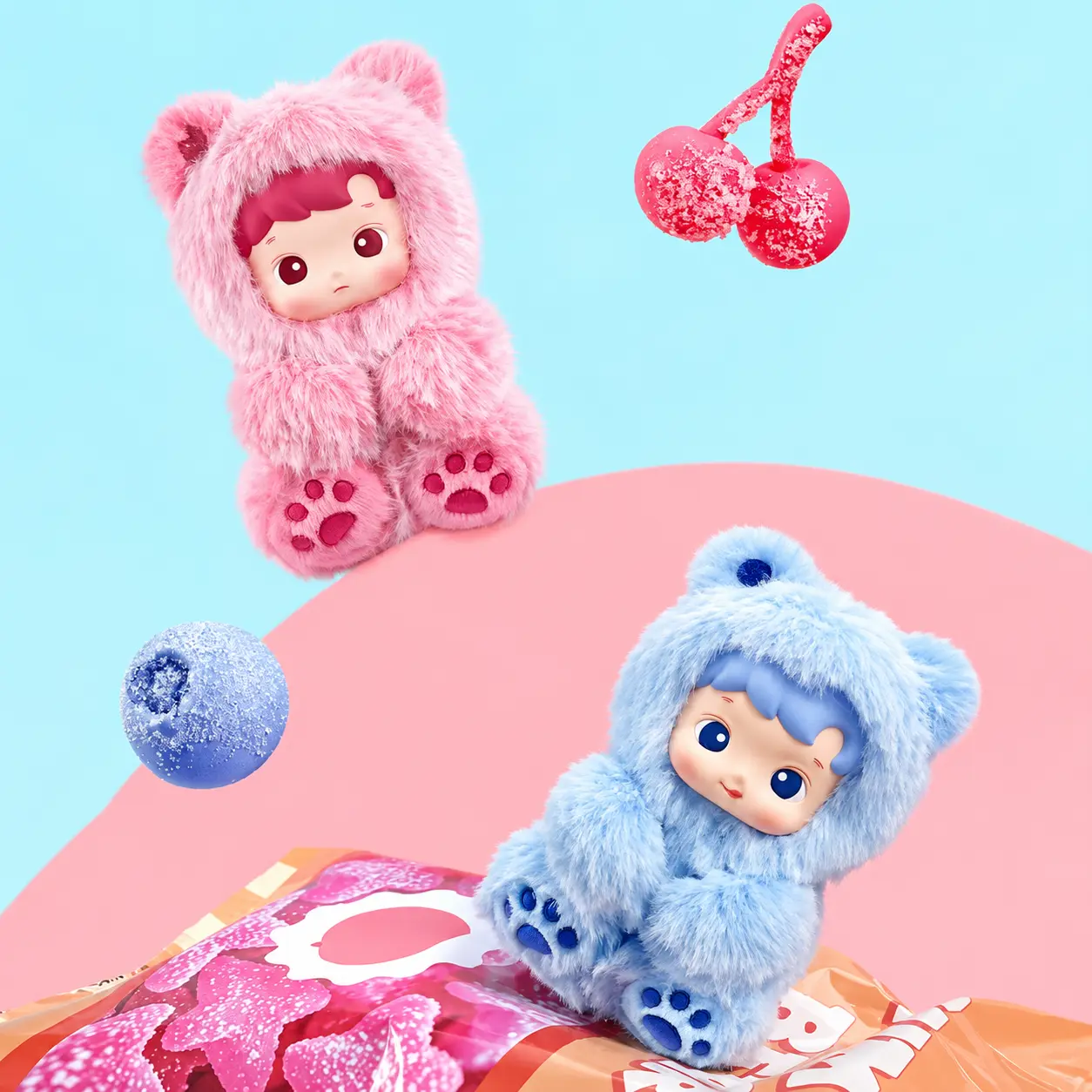عروسک شانسی هاچی پوپو مدل خرس پاستیلی Gummy Bear آویز معطر - تصویر 5